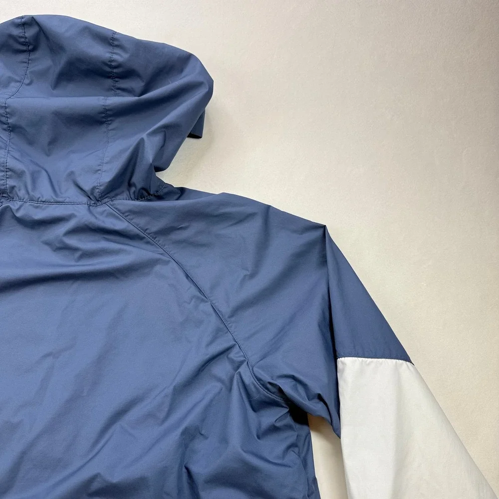 Nike Sportswear Colorblock Windbreaker Hooded Jacket Blue White Youth XL Women S